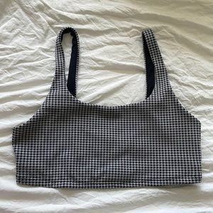 alo yoga micro houndstooth bra